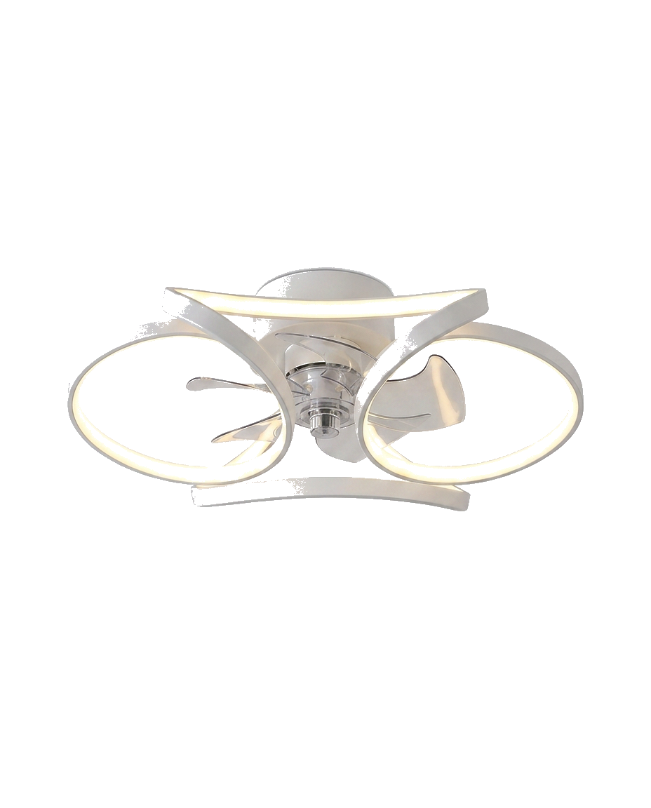 Vinter flush-mount fandelier in matte white — studio white
