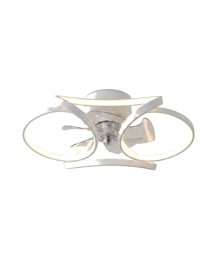 Vinter flush-mount fandelier in matte white — studio white