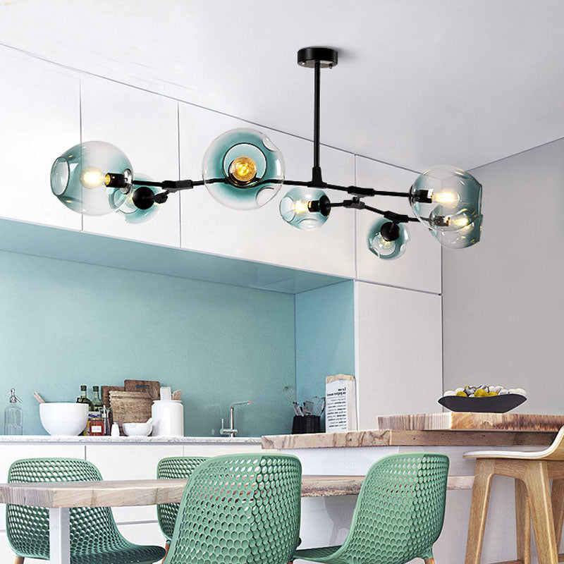 Sputnik Bubble Chandelier Modern 6/7/9-Light Glass Pendant Lighting
