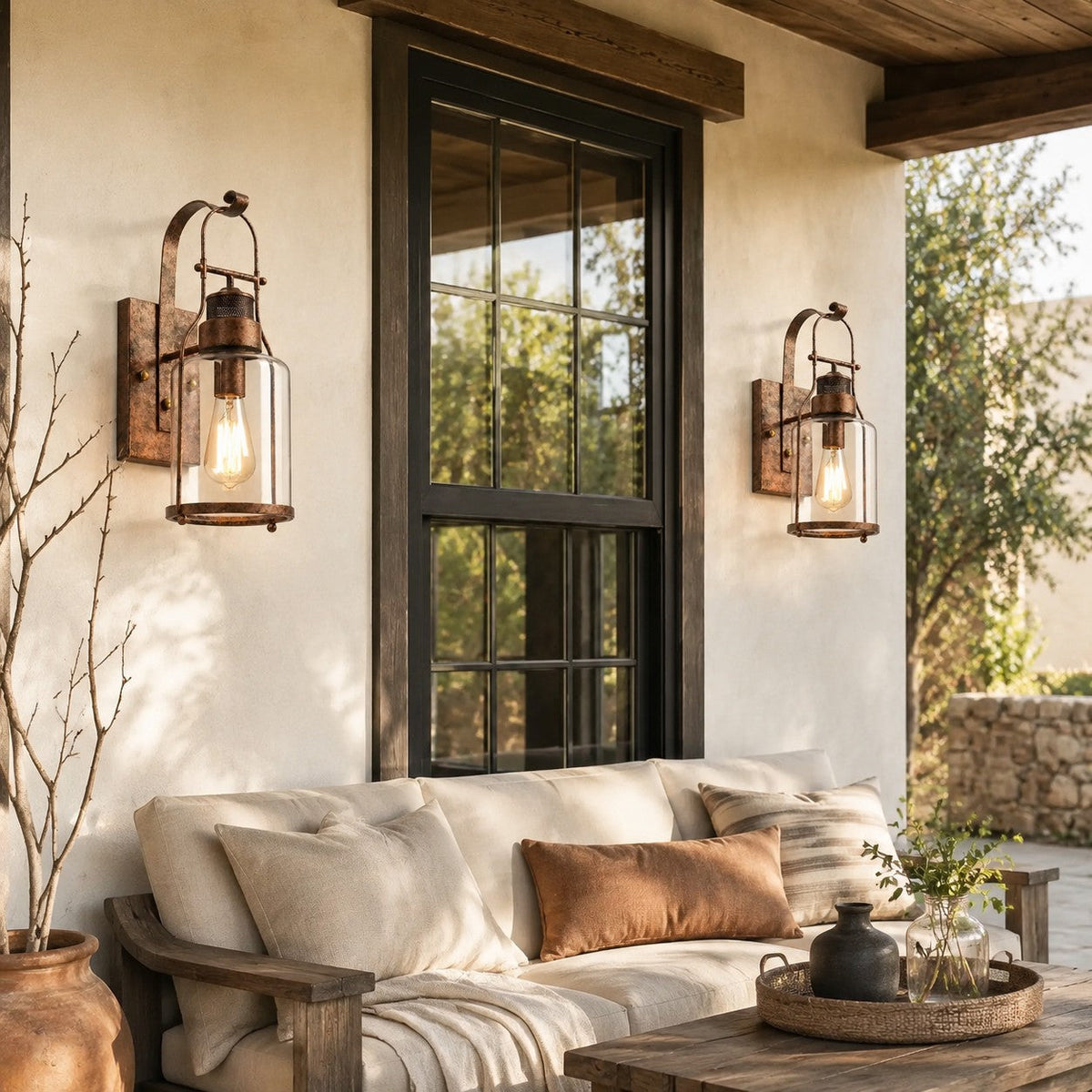 Carson outdoor glass jar wall lamp, product photo 10