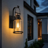 Carson outdoor wall sconce shown in a lifestyle setting, image 2