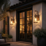 Carson outdoor wall sconce shown in a lifestyle setting, image 3