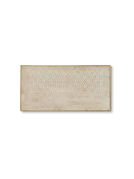 Wabi sabi textured canvas art — studio white
