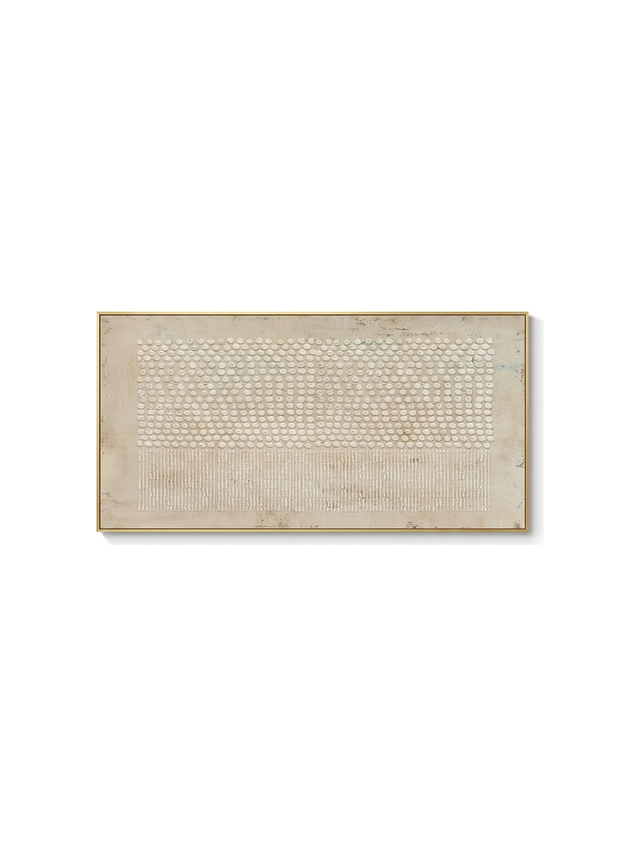 Wabi sabi textured canvas art — studio white