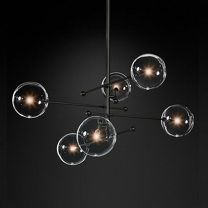 Cluster Bubble Glass Pendant Light – Modern 6/8-Light Globe Chandelier