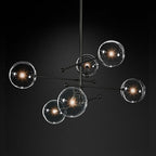 Cluster Bubble Glass Pendant Light – Modern 6/8-Light Globe Chandelier