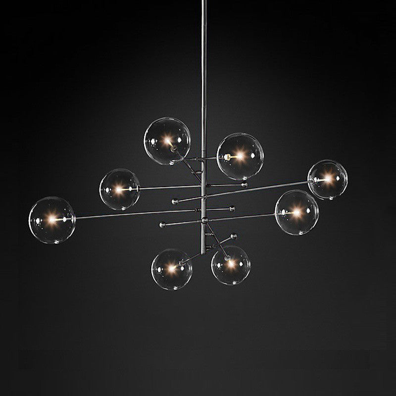 Cluster Bubble Glass Pendant Light – Modern 6/8-Light Globe Chandelier