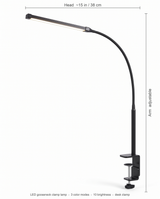 Arco clamp lamp dimensions diagram