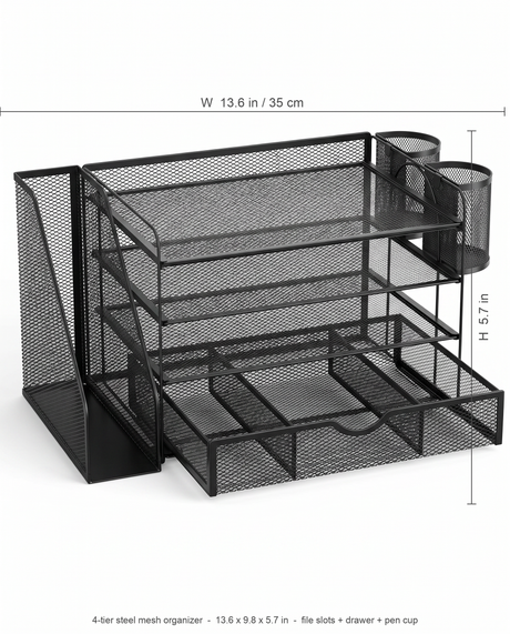 Ordine organizer dimensions diagram