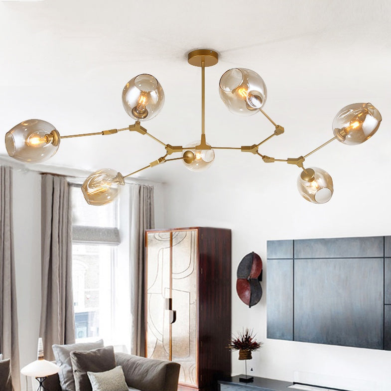 Sputnik Bubble Chandelier Modern 6/7/9-Light Glass Pendant Lighting