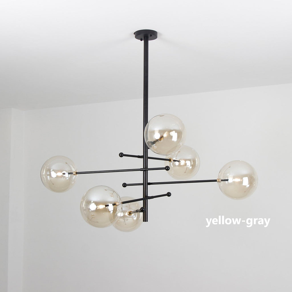Cluster Bubble Glass Pendant Light – Modern 6/8-Light Globe Chandelier