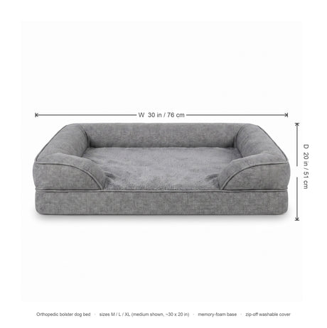 Cove orthopedic dog bed dimensions diagram
