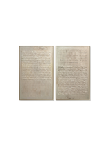 Abstract textured canvas print set — studio white