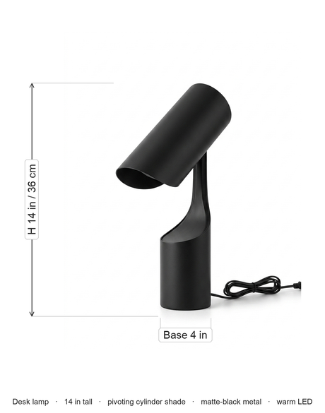 Halo desk lamp dimensions diagram