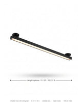 Skyline linear LED ceiling light dimensions diagram
