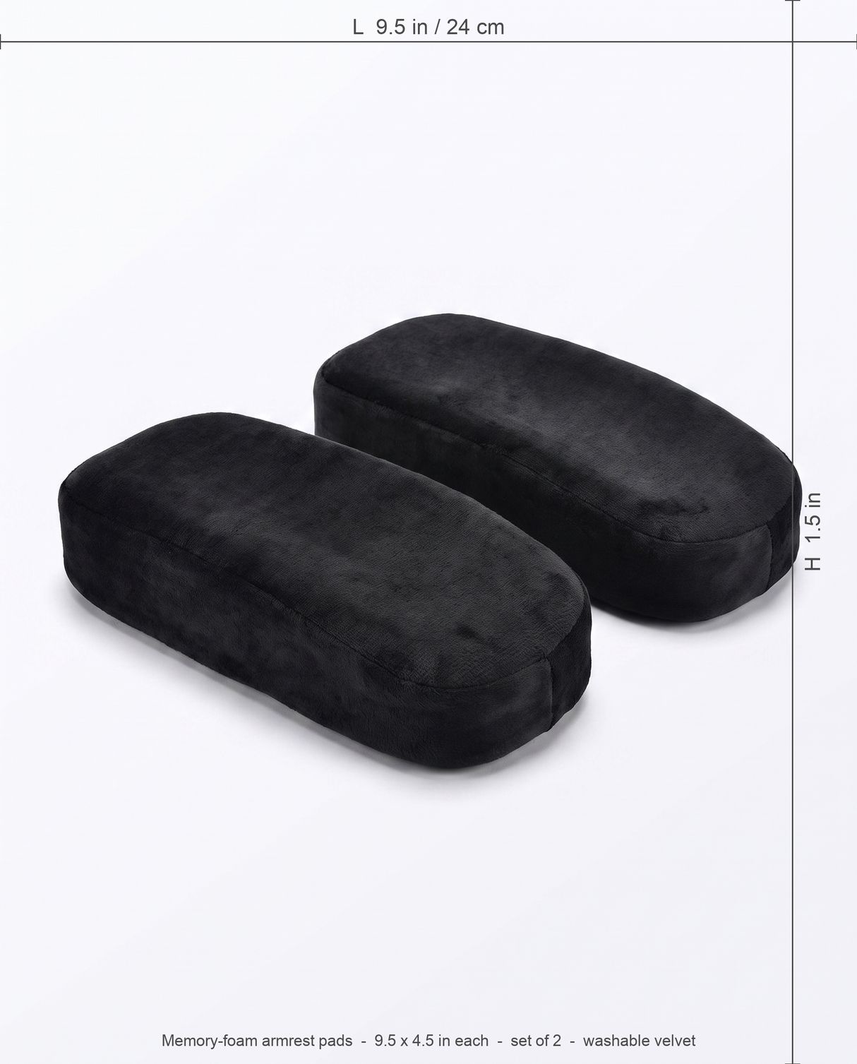 Cloudrest armrest pads dimensions diagram