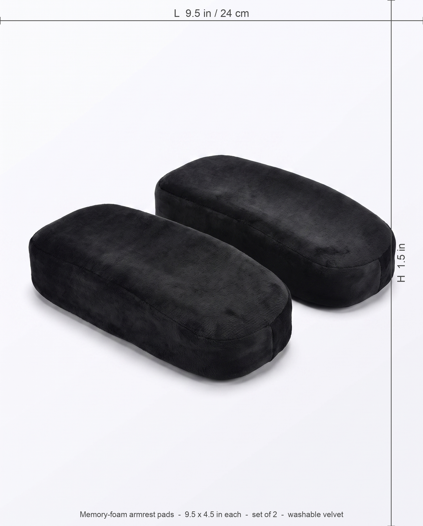 Cloudrest armrest pads dimensions diagram