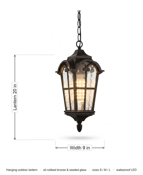 Kesler outdoor lantern dimensions diagram
