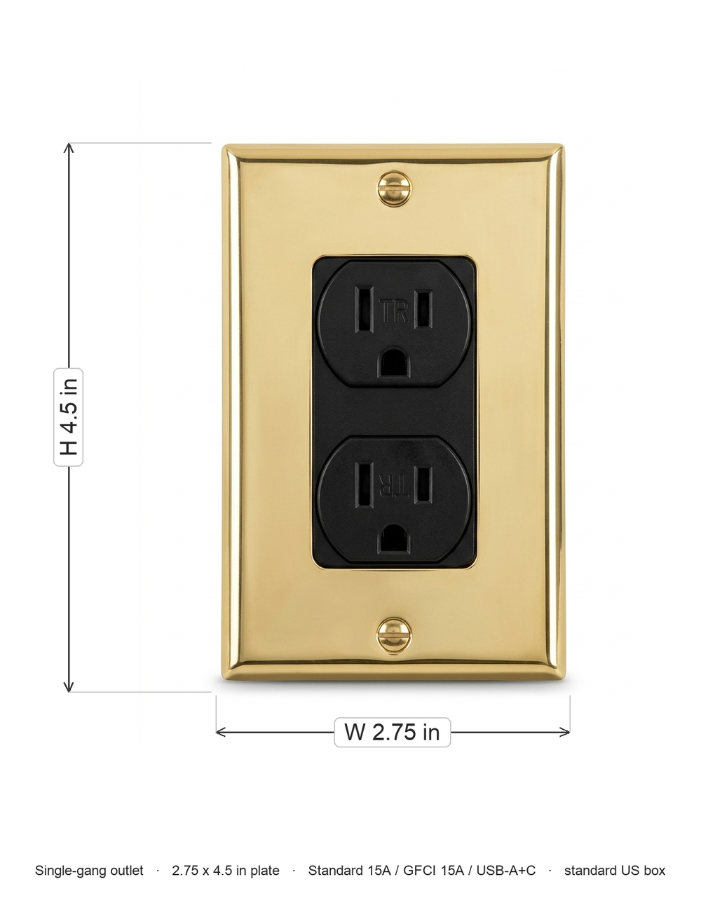 Voss wall outlet dimensions diagram
