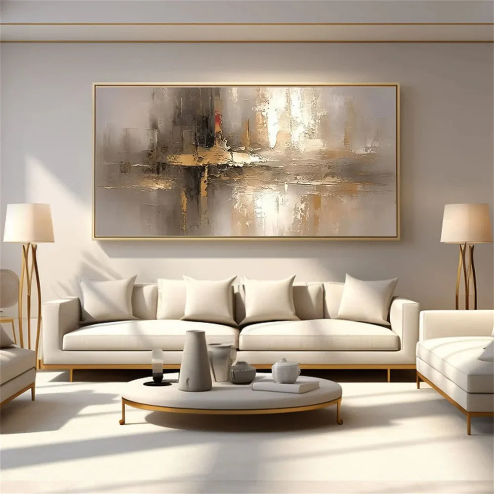 Abstraktes Wandbild, handgemalt auf Leinwand