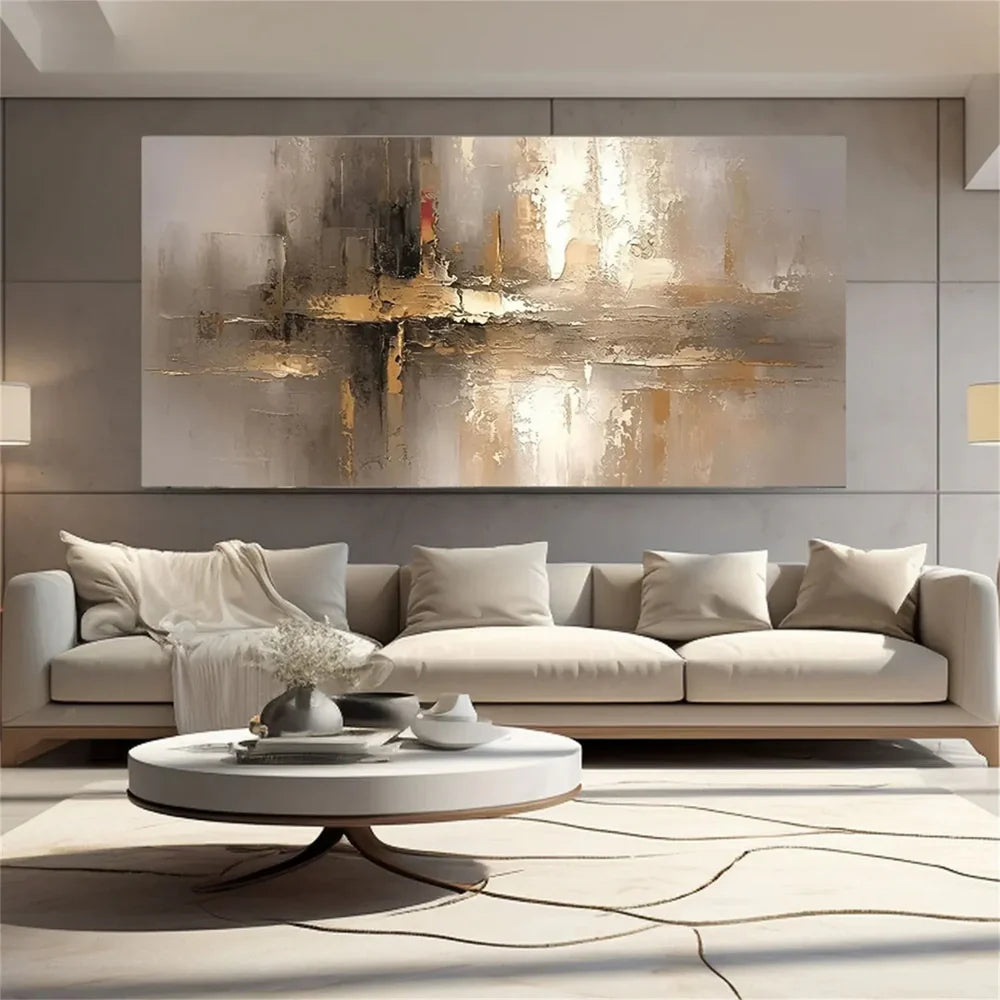 Abstraktes Wandbild, handgemalt auf Leinwand