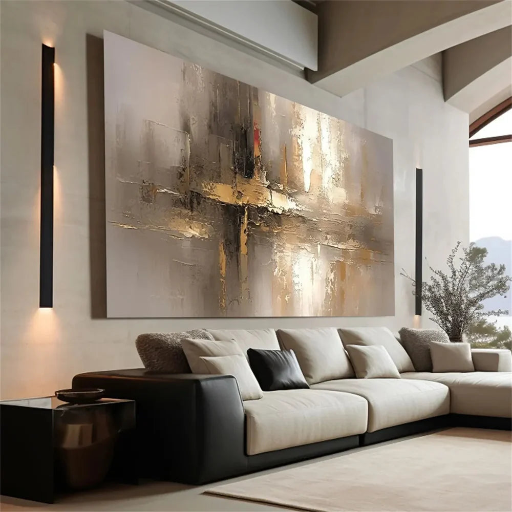 Abstraktes Wandbild, handgemalt auf Leinwand
