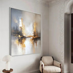 Abstract Canvas Art | Hand-Painted Wall Decor with Unique Design | Transform Your Space with Artistic Ambiance