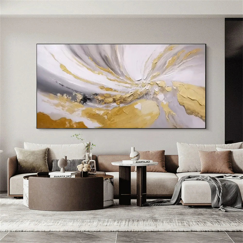 Abstraktes Wandbild, handgemalt auf Leinwand