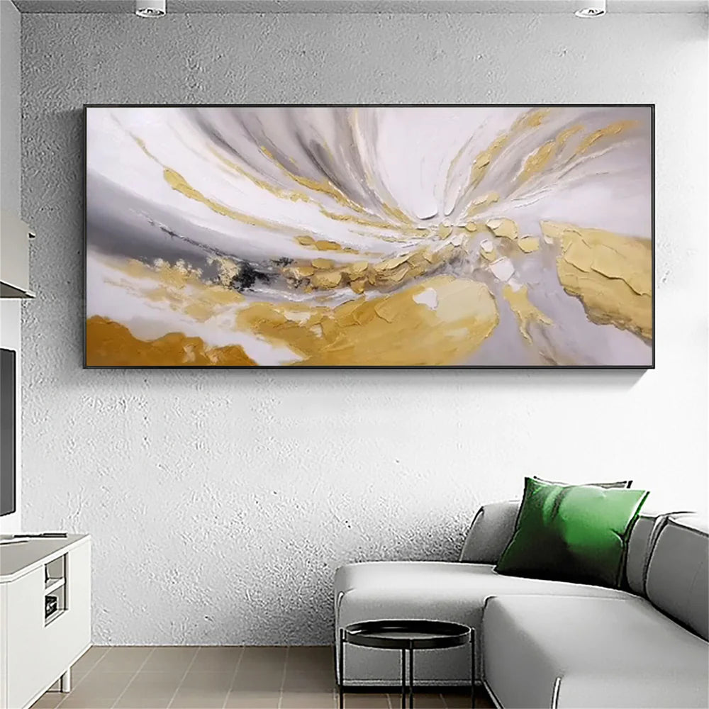 Abstraktes Wandbild, handgemalt auf Leinwand
