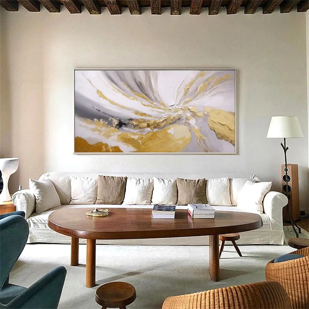 Abstraktes Wandbild, handgemalt auf Leinwand