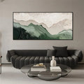Abstract Green Canvas Prints with Hand-Painted Texture | Unique Wall Art for Elegant Home Decor