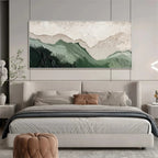 Abstract Green Canvas Prints with Hand-Painted Texture | Unique Wall Art for Elegant Home Decor