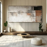 Abstract Wall Art | Hand-Painted Canvas Prints with Geometry Lines | Unique Wall Decor for Artistic Ambiance
