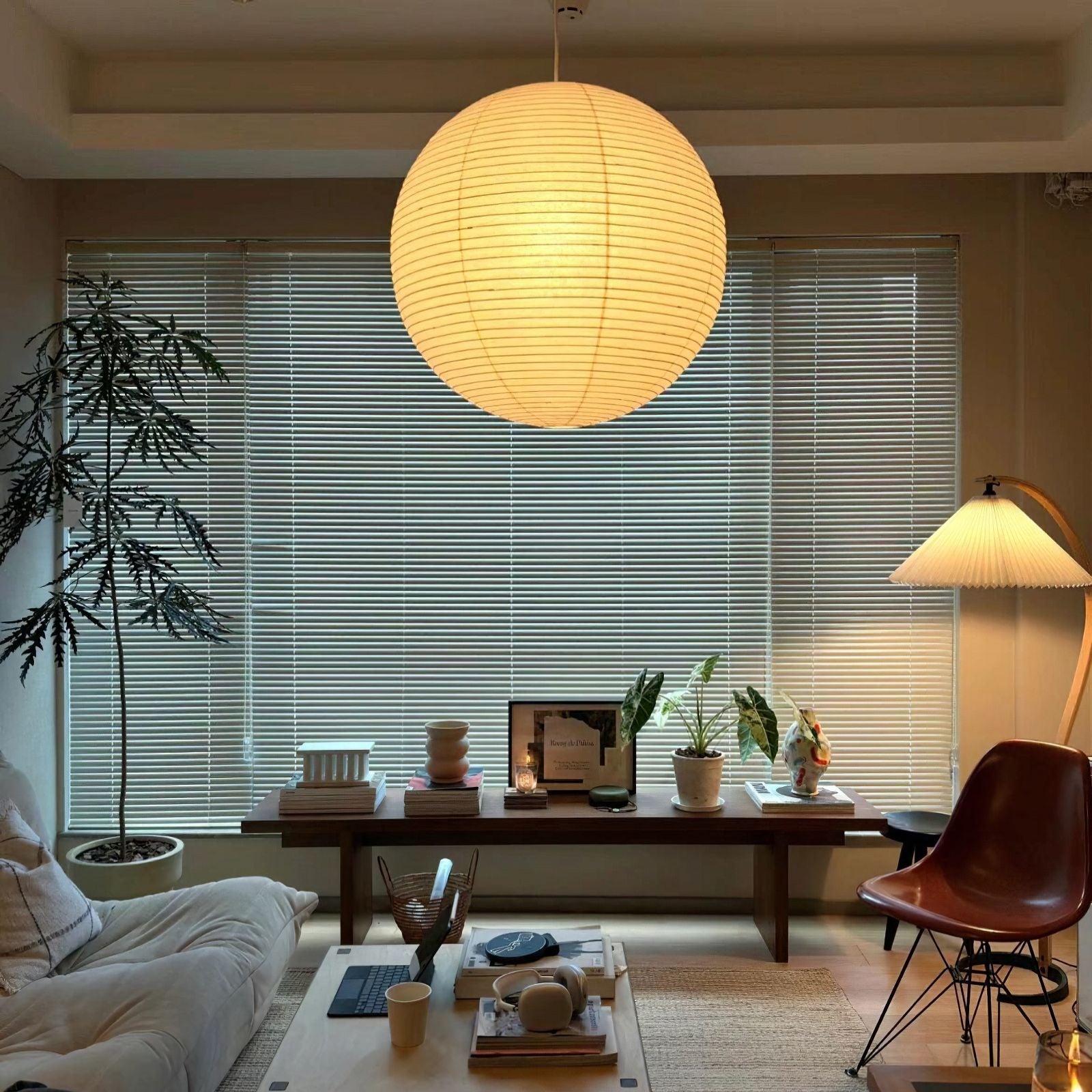Japanese Pendant Light Akari Collection Iconic Paper Lantern