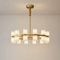 AlabasterGlow | Elegant Modern Brass Kitchen Pendant Lighting Fixture