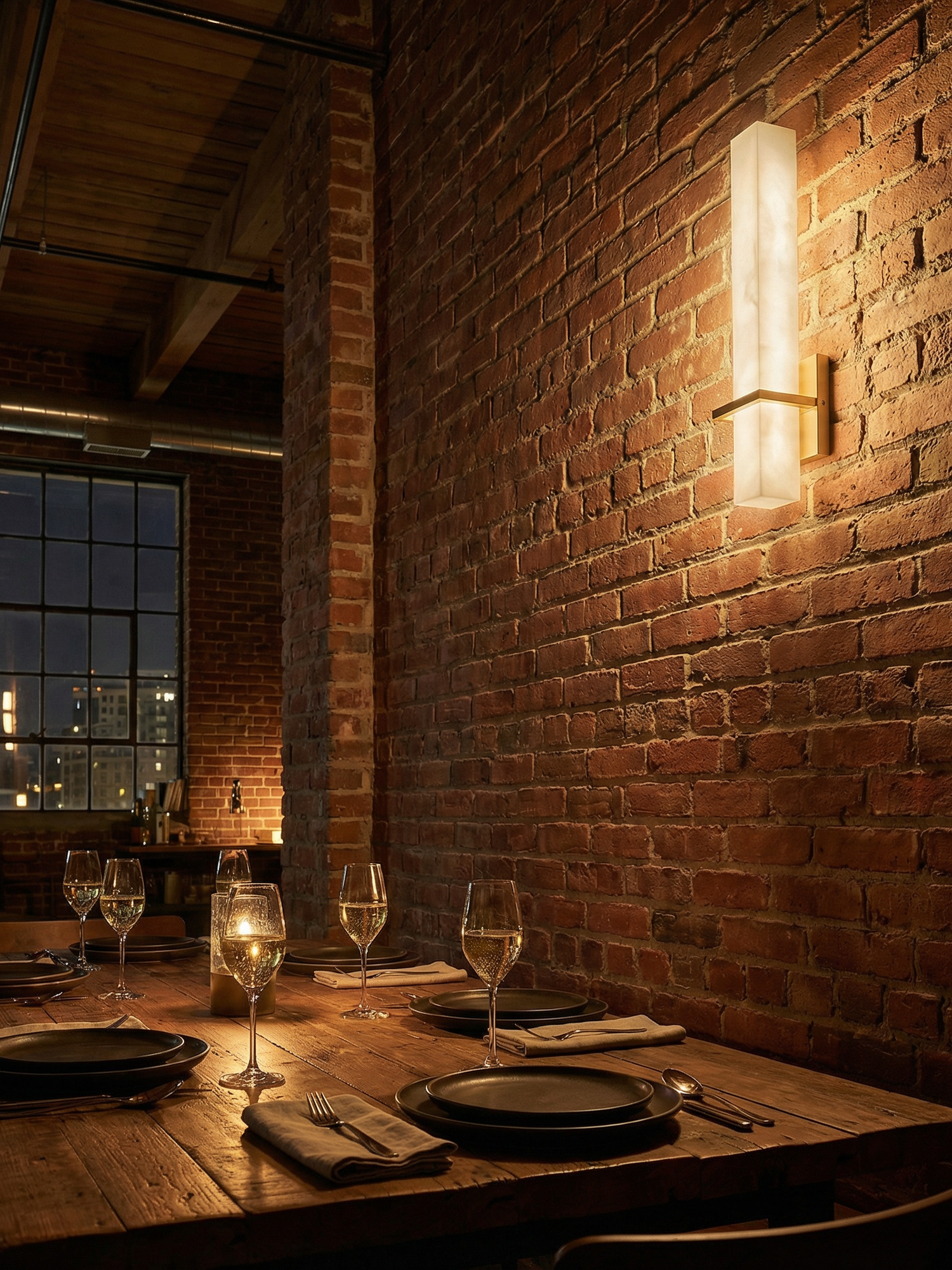 AlabasterGlow | Elegant Modern Wall Sconce Lighting with Copper Accents
