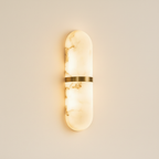AlabasterGlow | Elegant Translucent Capsule Pendant Light