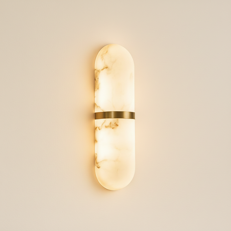 AlabasterGlow | Elegant Translucent Capsule Pendant Light