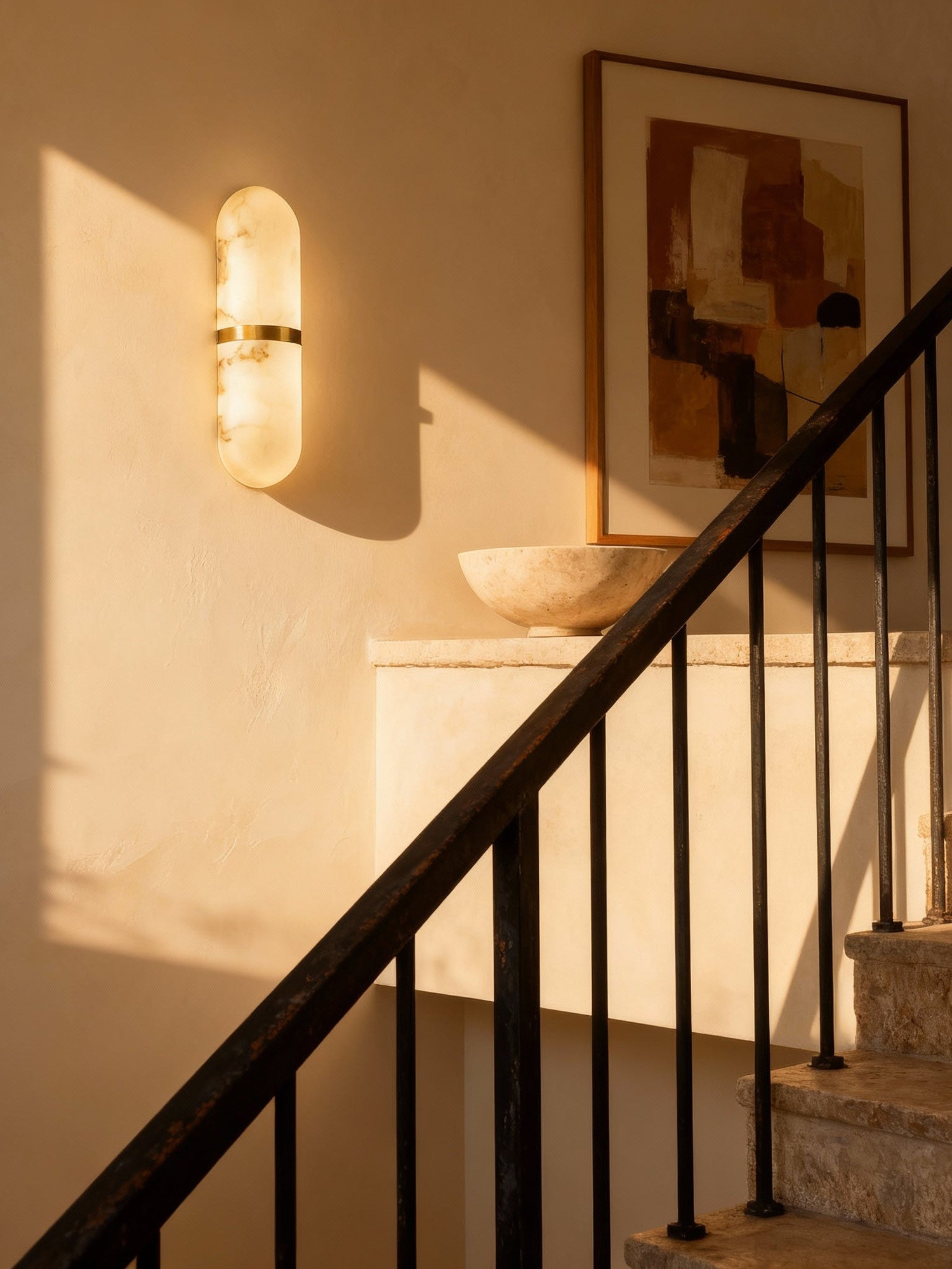 AlabasterGlow | Elegant Translucent Capsule Pendant Light