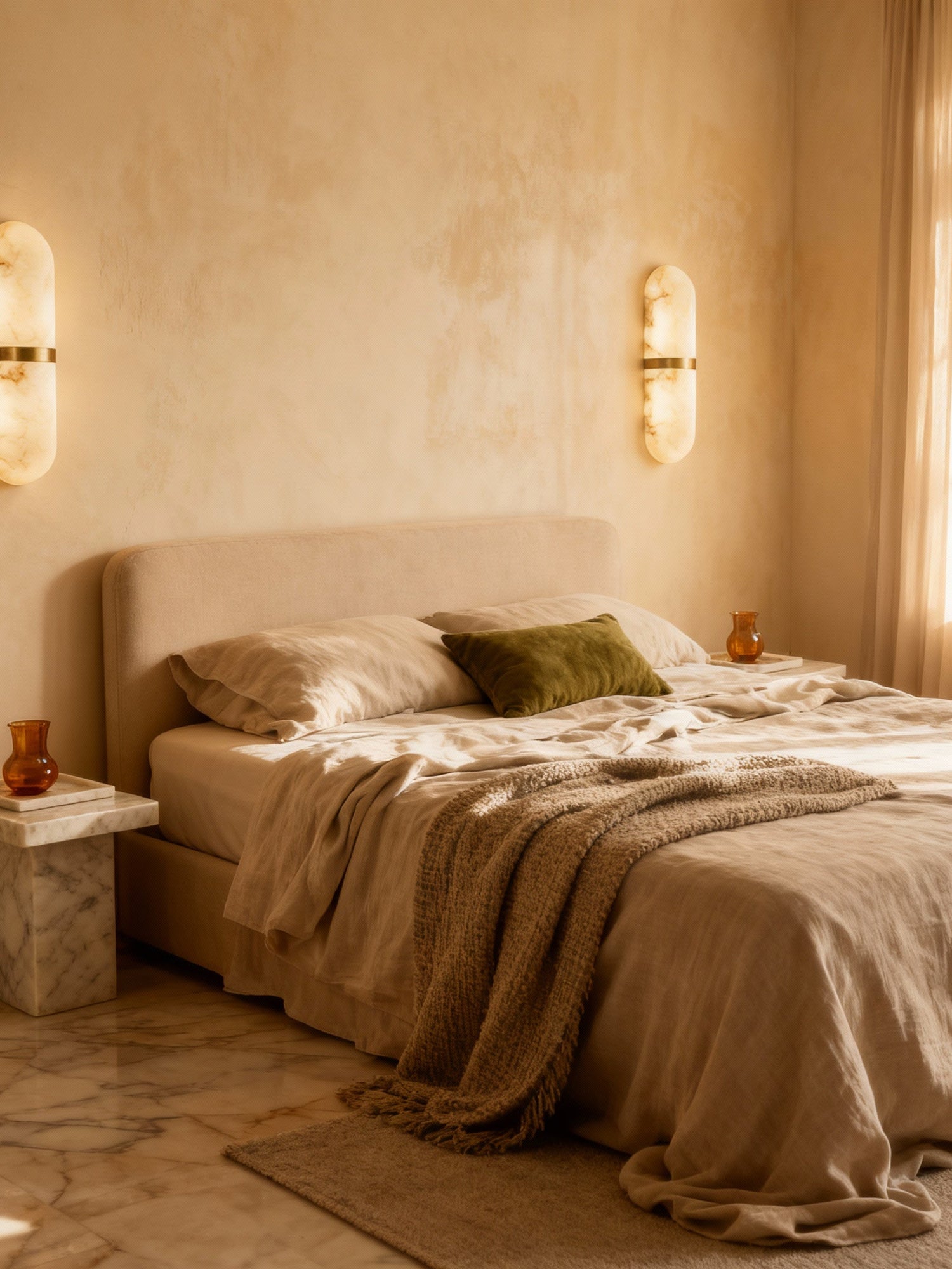 AlabasterGlow | Elegant Translucent Capsule Pendant Light