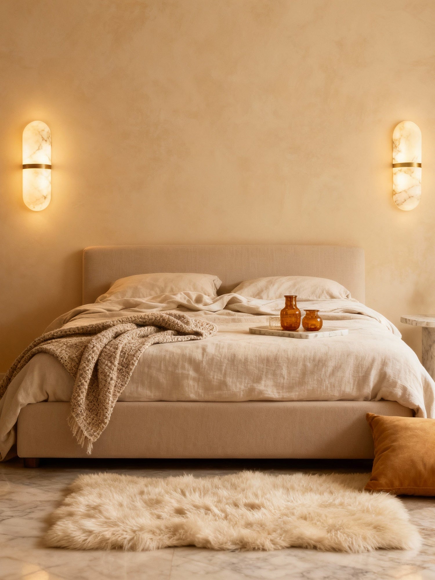 AlabasterGlow | Elegant Translucent Capsule Pendant Light