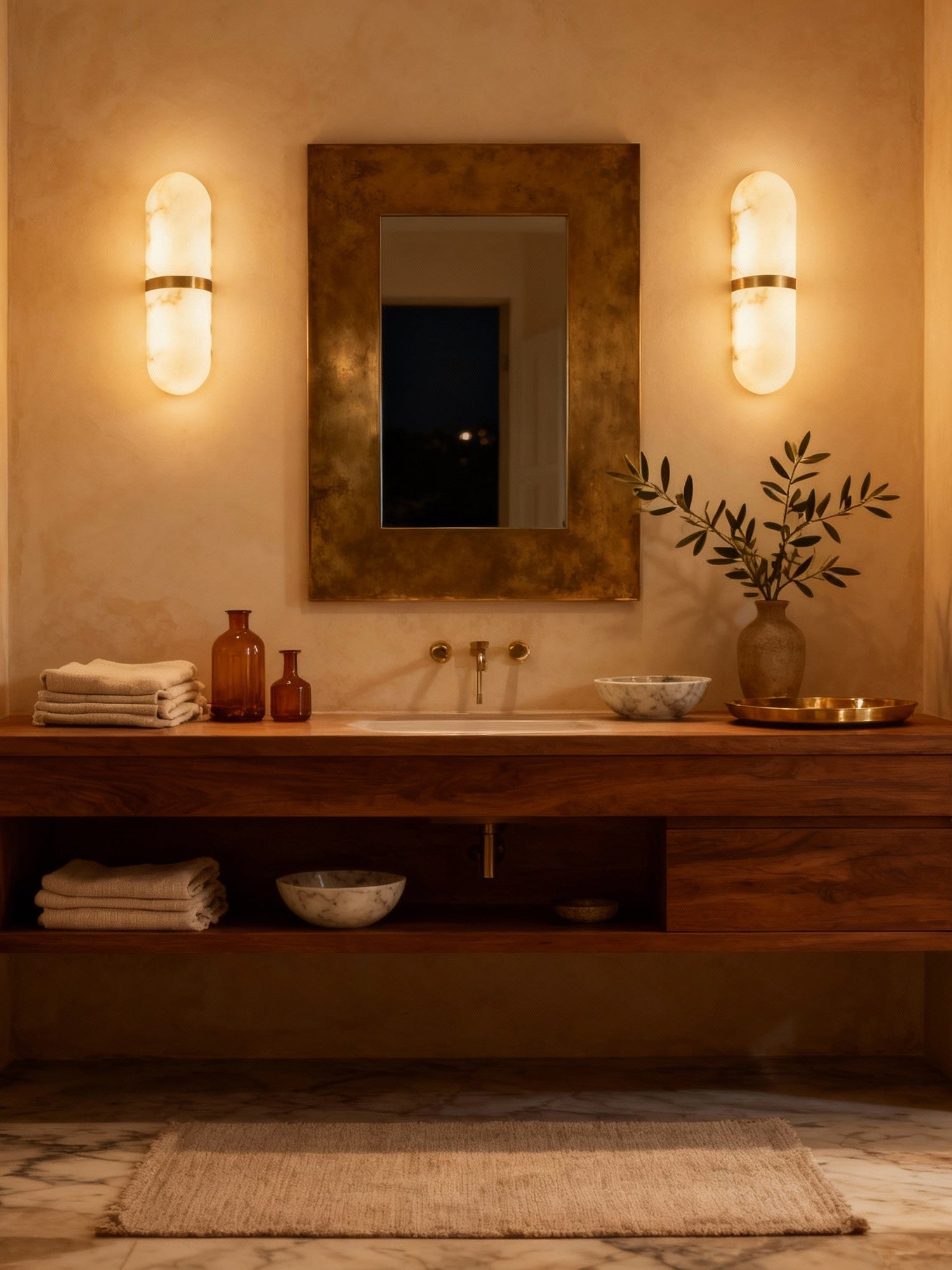 AlabasterGlow | Elegant Translucent Capsule Pendant Light