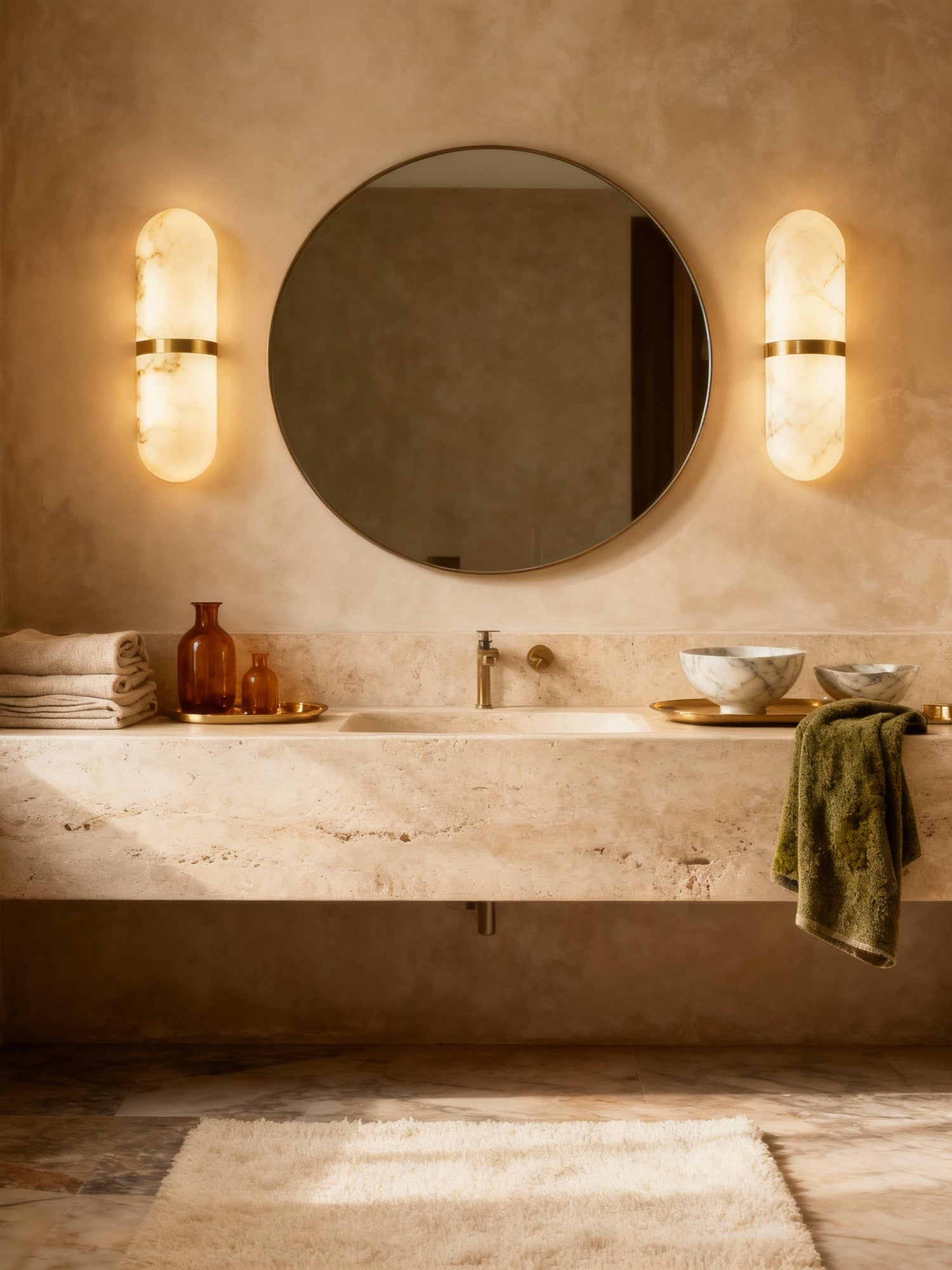 AlabasterGlow | Elegant Translucent Capsule Pendant Light
