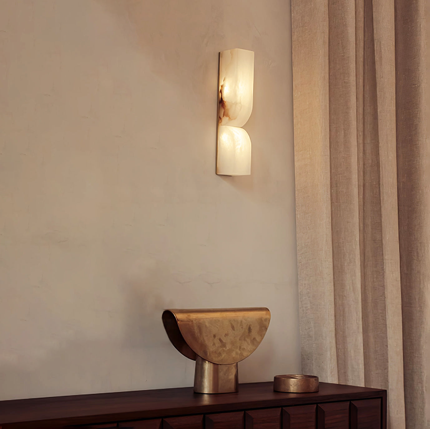 Alabaster Essence | Elegant Wall Sconce Lighting with Intricate Carvings | Timeless Decor for Ambient Illumination