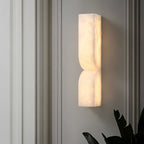 Alabaster Essence | Elegant Wall Sconce Lighting with Intricate Carvings | Timeless Decor for Ambient Illumination