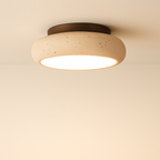 AlbaStone | Elegant Softly Rounded Flush Mount Ceiling Light Fixture