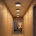 AlbaStone | Elegant Softly Rounded Flush Mount Ceiling Light Fixture