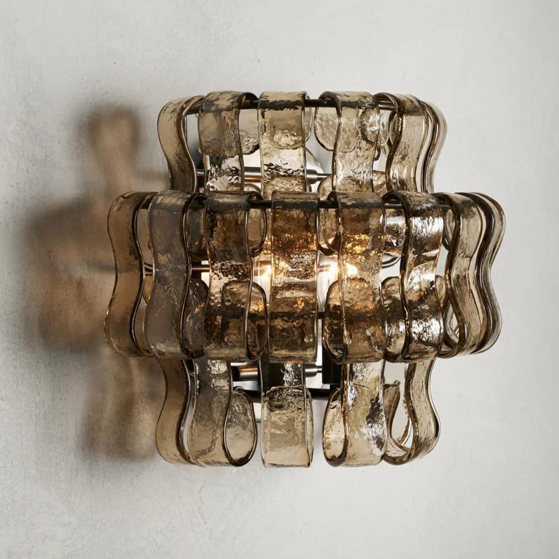 Sylva wall sconce in smoke grey and black