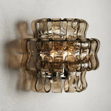 Sylva wall sconce in smoke grey and black