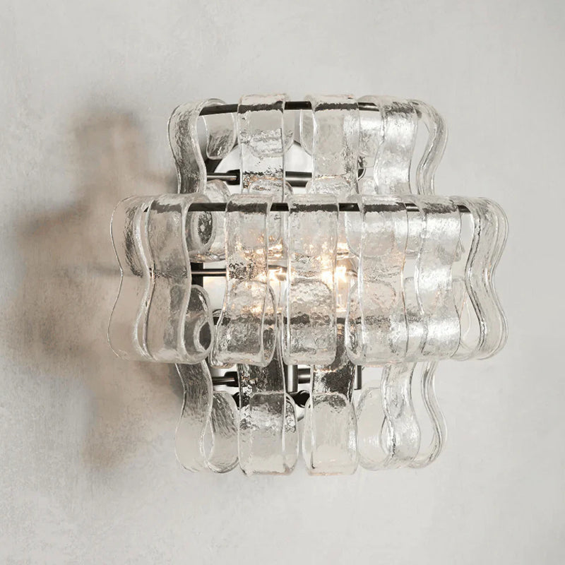 Sylva wall sconce in clear and black